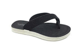 Black Diamanté Toe Flip Flop
