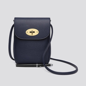 Bag Navy Small PU Leather Phone Bag
