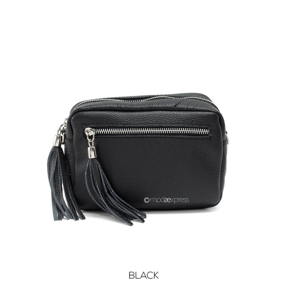 Bag Leather Tassle Black