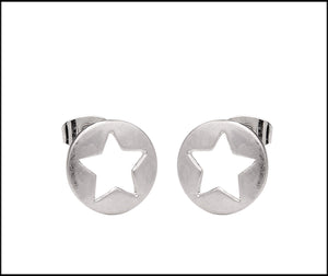 Earring Silver Hollow Star Stud Earrings